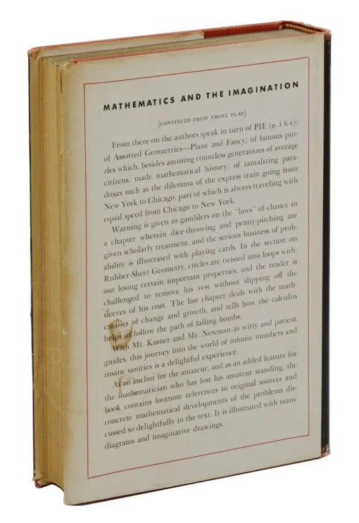 Mathematics and the Imagination EDWARD KASNER ~ First Edition 1940 ~ Google 1st